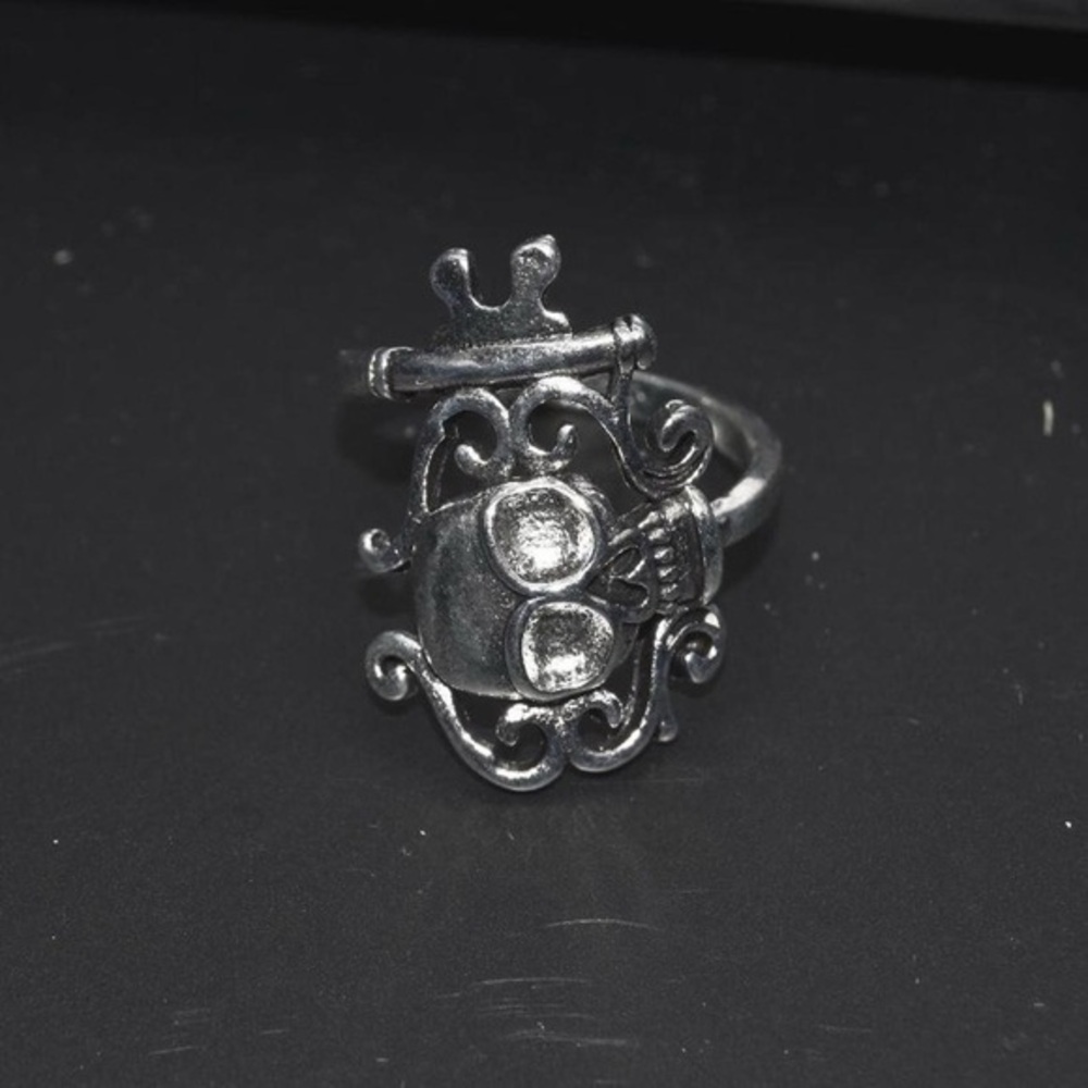 Silver Skull Key Ring